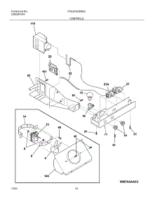 11 - Controls parts for Frigidaire Refrigerator FRS26W2BSB5 from AppliancePartsPros.com