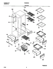 05 - Shelves parts for Frigidaire Refrigerator FRS26WGHD3 from AppliancePartsPros.com