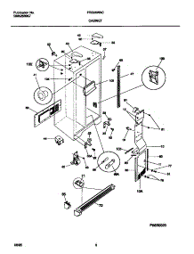04 - Cabinet parts for Frigidaire Refrigerator FRS26WNCD0 from AppliancePartsPros.com