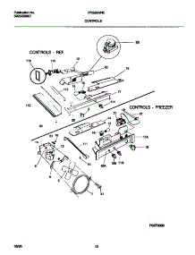 06 - Controls parts for Frigidaire Refrigerator FRS26WNCD0 from AppliancePartsPros.com