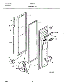 02 - Freezer Door parts for Frigidaire Refrigerator FRS26XGCD3 from AppliancePartsPros.com