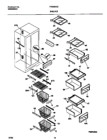 05 - Shelves parts for Frigidaire Refrigerator FRS26XGCD3 from AppliancePartsPros.com