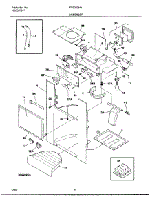 14 - Dispenser parts for Frigidaire Refrigerator FRS26ZNHD5 from AppliancePartsPros.com