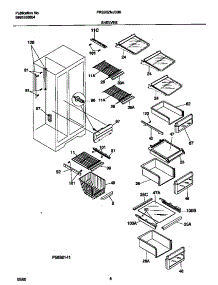 05 - Shelves parts for Frigidaire Refrigerator FRS26ZNJSB0 from AppliancePartsPros.com