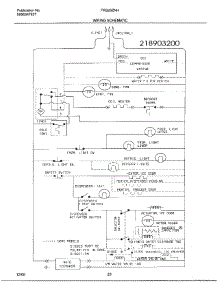 20 - Wiring Schematic parts for Frigidaire Refrigerator FRS26ZNHW5 from AppliancePartsPros.com