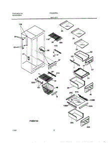 09 - Shelves parts for Frigidaire Refrigerator FRS26ZRGWC from AppliancePartsPros.com
