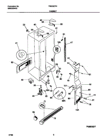 04 - Cabinet parts for Frigidaire Refrigerator FRS26ZTHB1 from AppliancePartsPros.com