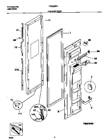 02 - Freezer Door parts for Frigidaire Refrigerator FRS26ZPHQ2 from AppliancePartsPros.com