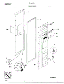 02 - Freezer Door parts for Frigidaire Refrigerator FRS26ZSHB5 from AppliancePartsPros.com