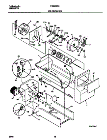 09 - Ice Container parts for Frigidaire Refrigerator FRS26ZRGWA from AppliancePartsPros.com