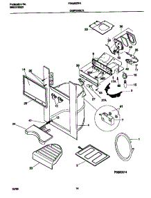 08 - Dispenser parts for Frigidaire Refrigerator FRS26ZRGW4 from AppliancePartsPros.com