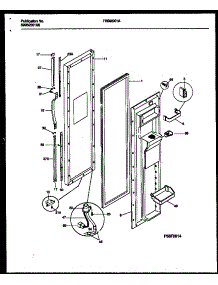 02 - Freezer Door Parts parts for Frigidaire Refrigerator FRS28XHAW1 from AppliancePartsPros.com
