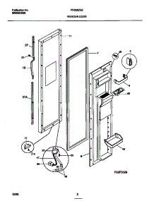 02 - Freezer Door parts for Frigidaire Refrigerator FRS28ZGEB0 from AppliancePartsPros.com
