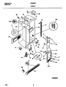 04 - Cabinet parts for Frigidaire Refrigerator FRS28ZRFD0 from AppliancePartsPros.com