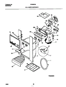 08 - Ice & Water Dispenser parts for Frigidaire Refrigerator FRS28ZGEB0 from AppliancePartsPros.com