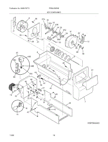 17 - Ice Container parts for Frigidaire Refrigerator FRS3LR5EM0 from AppliancePartsPros.com