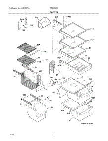 09 - Shelves parts for Frigidaire Refrigerator FRS6B5EEQ2 from AppliancePartsPros.com
