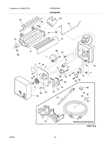 19 - Ice Maker parts for Frigidaire Refrigerator FRS3R5EMB4 from AppliancePartsPros.com