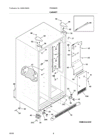 07 - Cabinet parts for Frigidaire Refrigerator FRS6B6EEW1 from AppliancePartsPros.com