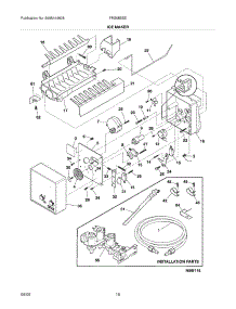 19 - Ice Maker parts for Frigidaire Refrigerator FRS6B5EEQ5 from AppliancePartsPros.com