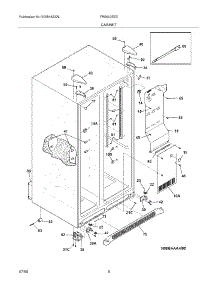 07 - Cabinet parts for Frigidaire Refrigerator FRS6L9EESS5 from AppliancePartsPros.com