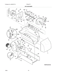 17 - Ice Container parts for Frigidaire Refrigerator FRS6LF7FB5 from AppliancePartsPros.com