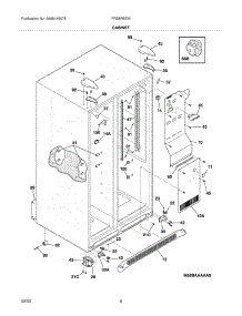 07 - Cabinet parts for Frigidaire Refrigerator FRS6R5EMB4 from AppliancePartsPros.com
