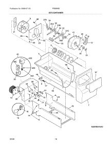 17 - Ice Container parts for Frigidaire Refrigerator FRS6R5ESB6 from AppliancePartsPros.com