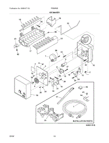 19 - Ice Maker parts for Frigidaire Refrigerator FRS6R5ESB6 from AppliancePartsPros.com