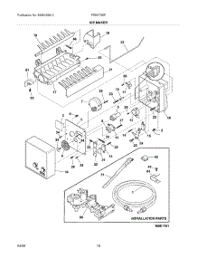 19 - Ice Maker parts for Frigidaire Refrigerator FRSHT5EFSB2 from AppliancePartsPros.com
