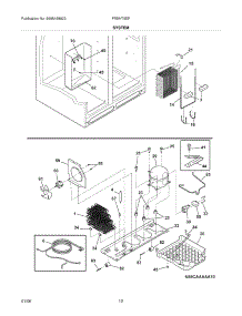 13 - System parts for Frigidaire Refrigerator FRSHT5EFW0 from AppliancePartsPros.com