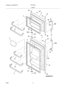 03 - Door parts for Frigidaire Refrigerator FRT15B3AQ5 from AppliancePartsPros.com