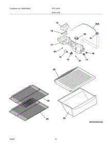 07 - Shelves parts for Frigidaire Refrigerator FRT14A2AW4 from AppliancePartsPros.com