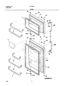 03 - Doors parts for Frigidaire Refrigerator FRT15B3AT3 from AppliancePartsPros.com