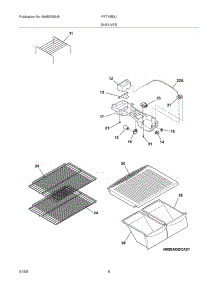 07 - Shelves parts for Frigidaire Refrigerator FRT15B3JZ0 from AppliancePartsPros.com