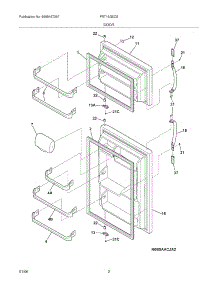 03 - Door parts for Frigidaire Refrigerator FRT15G5CSK7 from AppliancePartsPros.com