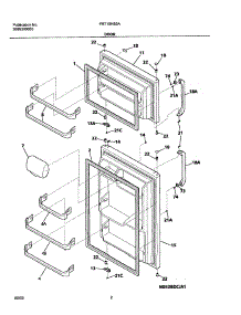 03 - Door parts for Frigidaire Refrigerator FRT15HB3AZ4 from AppliancePartsPros.com