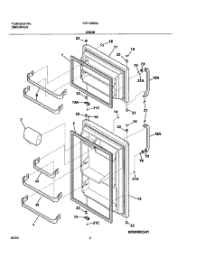 03 - Door parts for Frigidaire Refrigerator FRT15IB3AW3 from AppliancePartsPros.com