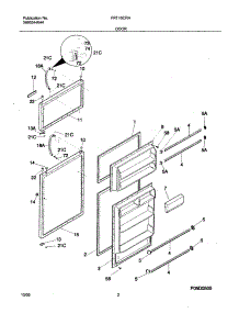 03 - Door parts for Frigidaire Refrigerator FRT16CRHZ4 from AppliancePartsPros.com