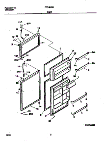 02 - Doors parts for Frigidaire Refrigerator FRT16NRGW5 from AppliancePartsPros.com