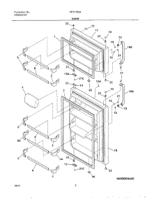 03 - Door parts for Frigidaire Refrigerator FRT17B3AZ0 from AppliancePartsPros.com