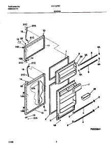 02 - Doors parts for Frigidaire Refrigerator FRT16PDFW4 from AppliancePartsPros.com