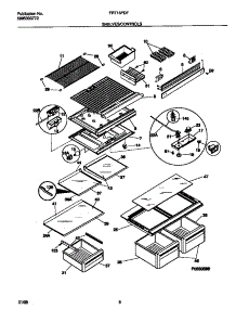 04 - Shelves / Controls parts for Frigidaire Refrigerator FRT16PDFW4 from AppliancePartsPros.com