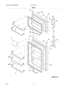 03 - Door parts for Frigidaire Refrigerator FRT17G4BWM from AppliancePartsPros.com