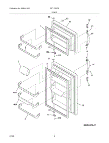 03 - Door parts for Frigidaire Refrigerator FRT17G5CSB6 from AppliancePartsPros.com