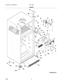 05 - Cabinet parts for Frigidaire Refrigerator FRT17G4BW3 from AppliancePartsPros.com