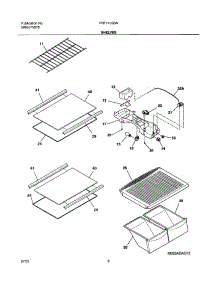 07 - Shelves parts for Frigidaire Refrigerator FRT17LG3AW1 from AppliancePartsPros.com