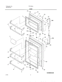 03 - Door parts for Frigidaire Refrigerator FRT18B4AZ2 from AppliancePartsPros.com