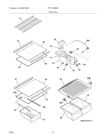 07 - Shelves parts for Frigidaire Refrigerator FRT17G4BWG from AppliancePartsPros.com