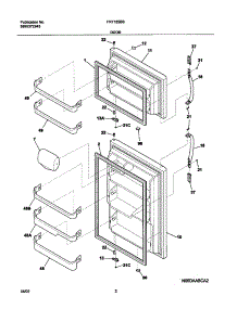 03 - Doors parts for Frigidaire Refrigerator FRT185BSK3 from AppliancePartsPros.com